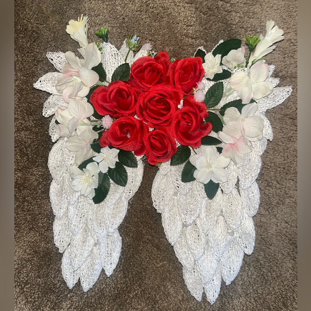 Custom Made Angel Wing Wreath